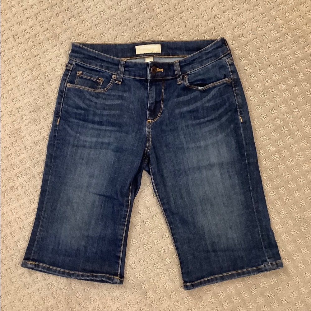 Jean knee-length shorts